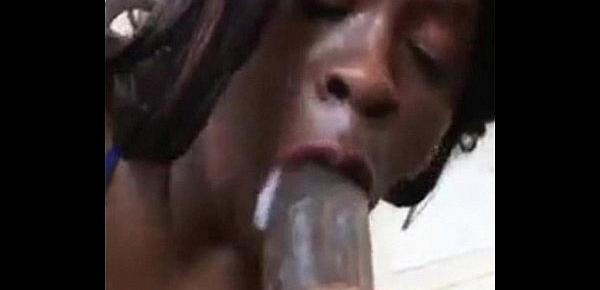  Black girl sucking dick